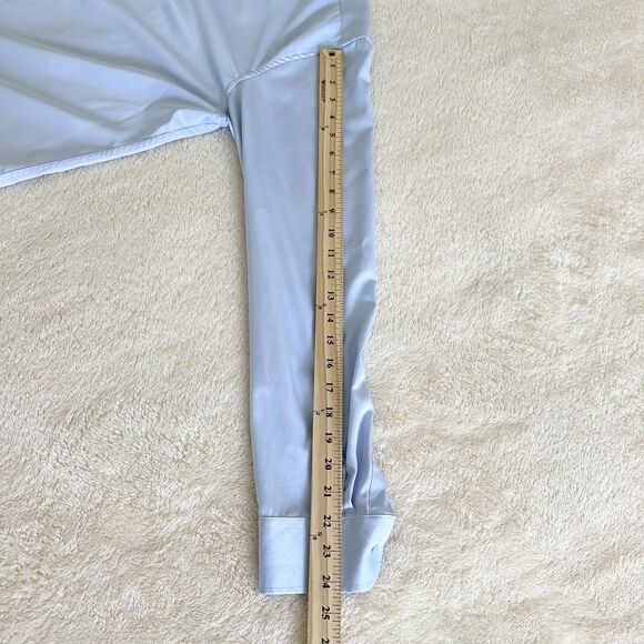 Flex Dress Shirt Mens Size M Light Blue Luxury Collection Designed in Italy - Picture 6 of 8